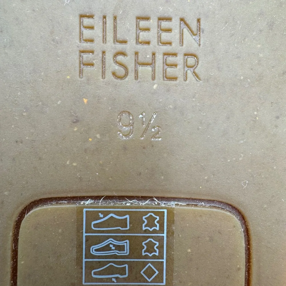 Eileen Fisher Espadrille Flats Leather Slip On Minimalist Women 9.5 Black Office